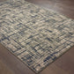 HomeRoots 10' x 13' Gray and Navy Abstract Area Rug