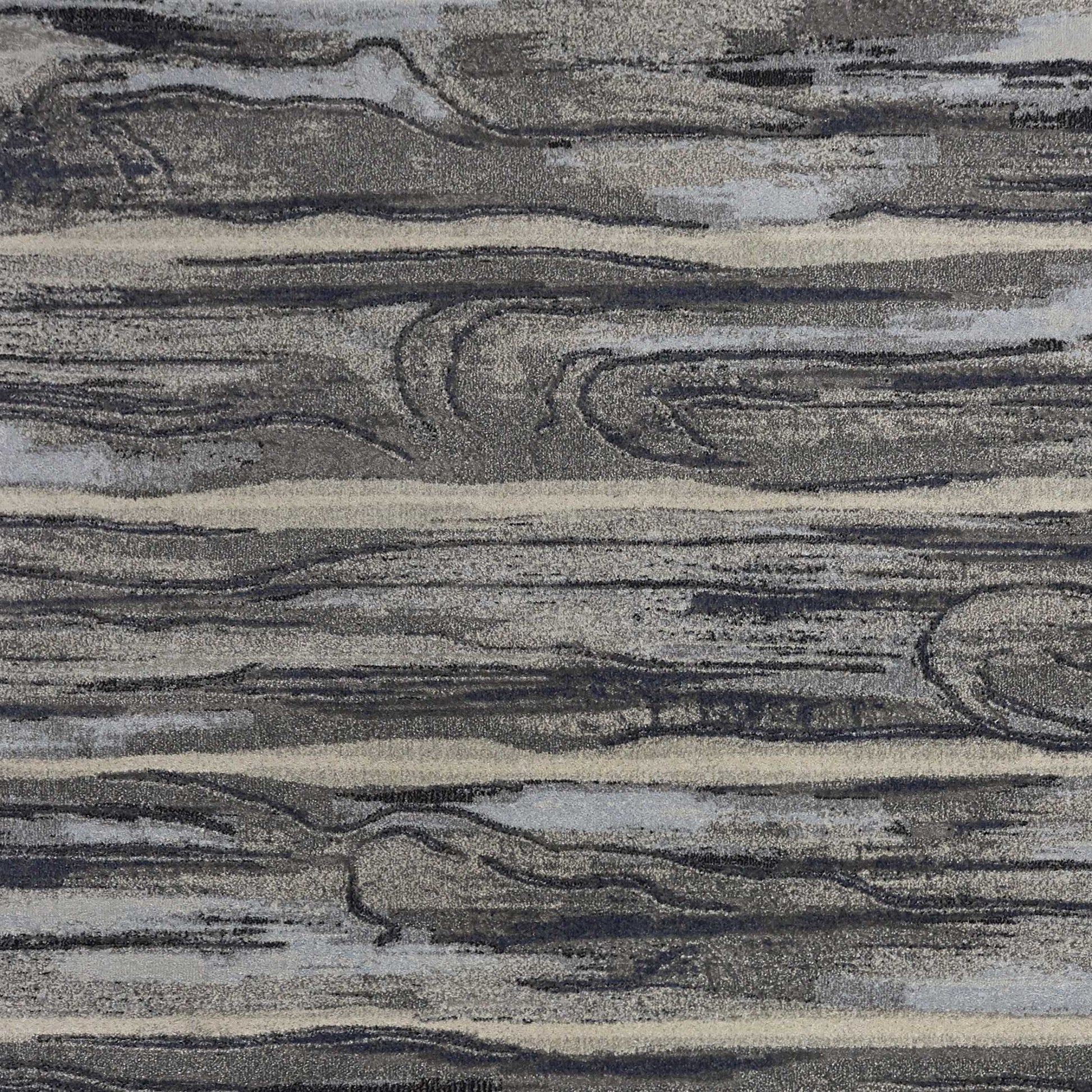 HomeRoots 10' x 13' Grey Machine Woven Abstract Brushstroke Indoor Area Rug