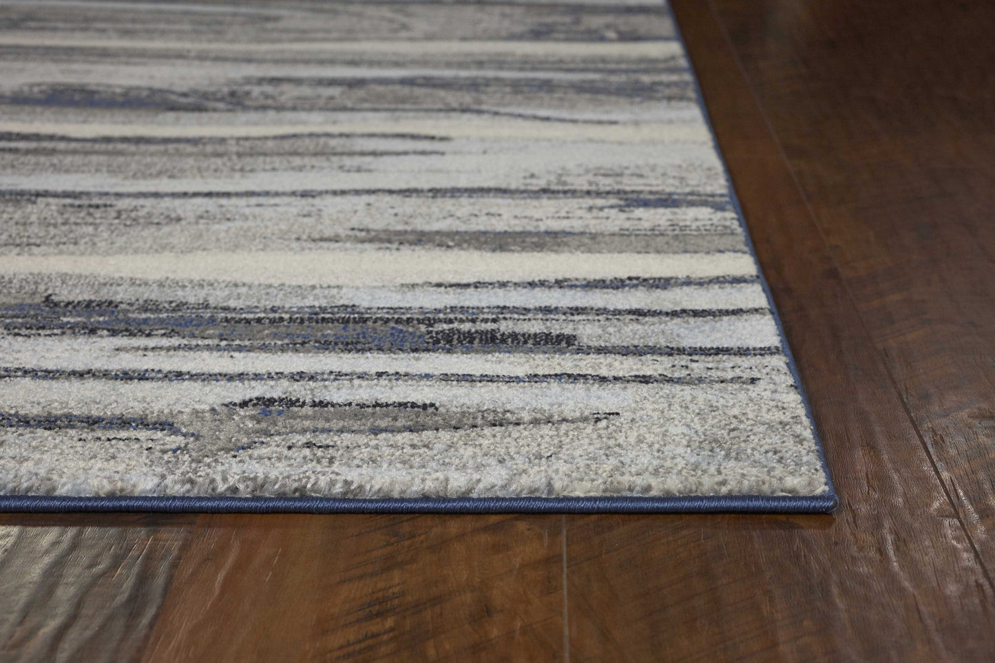 HomeRoots 10' x 13' Grey Machine Woven Abstract Brushstroke Indoor Area Rug