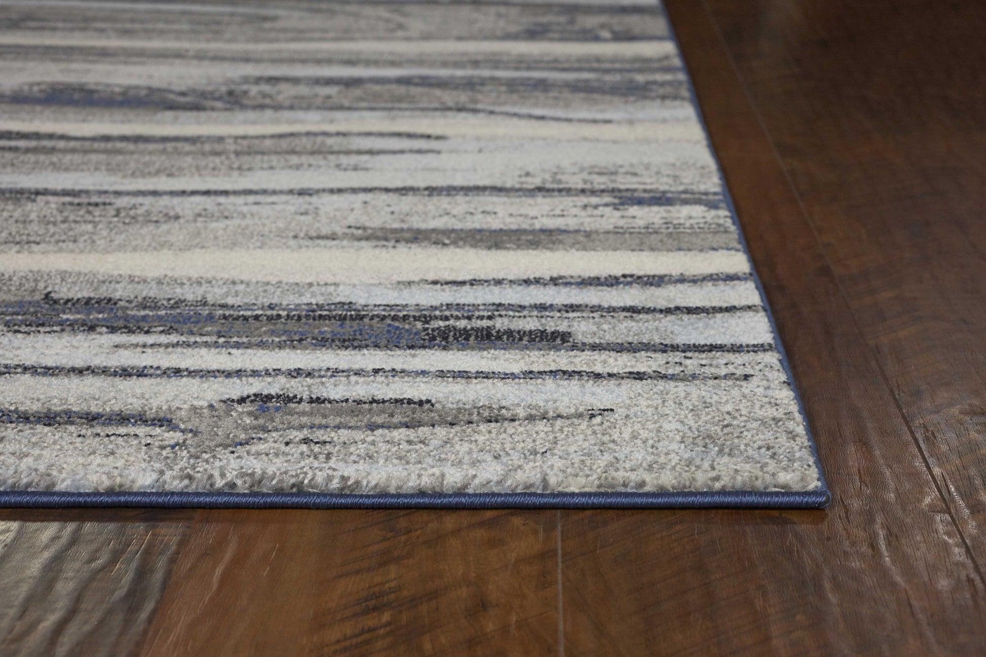 HomeRoots 10' x 13' Grey Machine Woven Abstract Brushstroke Indoor Area Rug