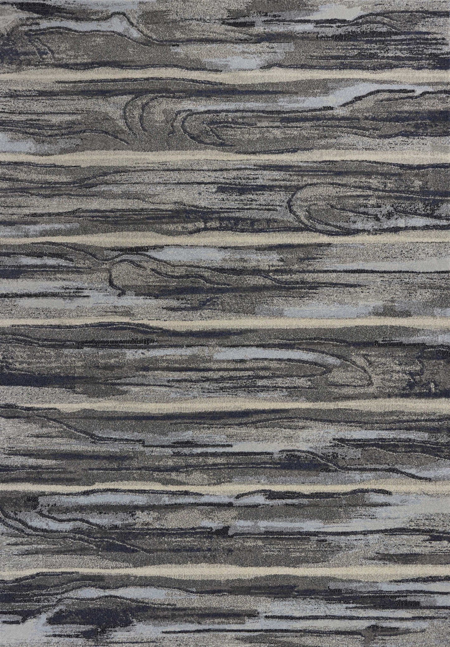 HomeRoots 10' x 13' Grey Machine Woven Abstract Brushstroke Indoor Area Rug