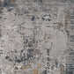 HomeRoots 10' x 13' Grey Machine Woven Abstract Smudge Indoor Area Rug