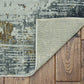 HomeRoots 10' x 13' Grey Machine Woven Abstract Smudge Indoor Area Rug