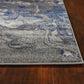 HomeRoots 10' x 13' Grey Machine Woven Abstract Watercolor Indoor Area Rug