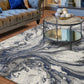 HomeRoots 10' x 13' Grey Machine Woven Abstract Watercolor Indoor Area Rug