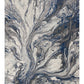HomeRoots 10' x 13' Grey Machine Woven Abstract Watercolor Indoor Area Rug