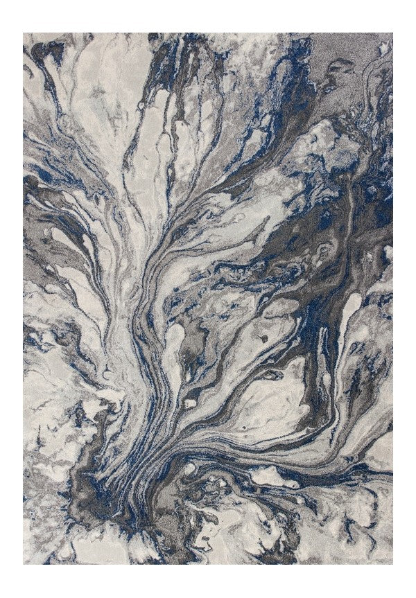 HomeRoots 10' x 13' Grey Machine Woven Abstract Watercolor Indoor Area Rug