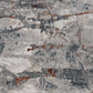 HomeRoots 10' x 13' Grey Teal Machine Woven Abstract Splatter Indoor Area Rug