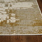 HomeRoots 10' x 13' Ivory Gold Machine Woven Abstract Indoor Area Rug