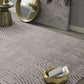 HomeRoots 10' x 13' Ivory Grey Machine Woven Geometric Lines Indoor Area Rug