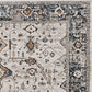 HomeRoots 10' x 13' Ivory Grey Machine Woven Traditional Indoor Area Rug