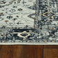 HomeRoots 10' x 13' Ivory Grey Machine Woven Traditional Indoor Area Rug