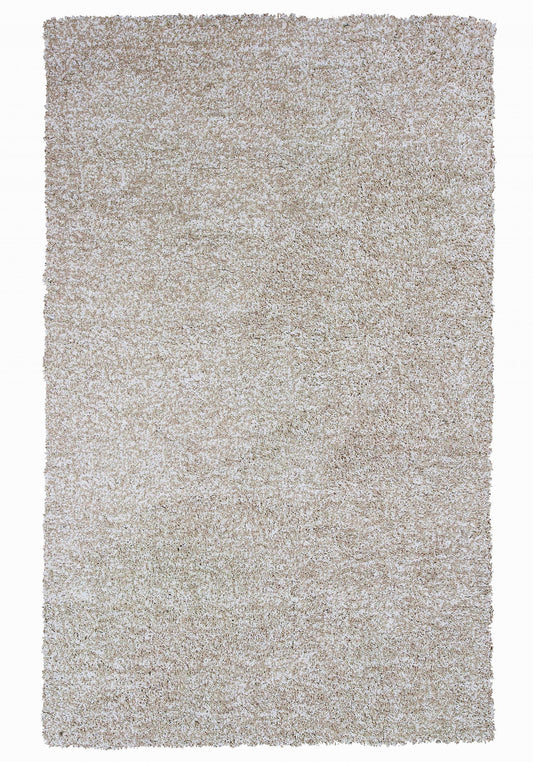 HomeRoots 10' x 13' Ivory Heather Indoor Shag Rug