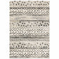 HomeRoots 10' x 13' Ivory and Black Eclectic Patterns Indoor Area Rug