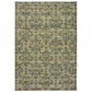 HomeRoots 10' x 13' Ivory and Blue Geometric Area Rug