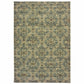 HomeRoots 10' x 13' Ivory and Blue Geometric Area Rug