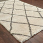 HomeRoots 10' x 13' Ivory and Gray Geometric Lattice Area Rug