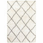 HomeRoots 10' x 13' Ivory and Gray Geometric Lattice Area Rug