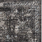 HomeRoots 10' x 13' Midnight Black Machine Woven Vintage Floral Indoor Area Rug