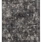 HomeRoots 10' x 13' Midnight Black Machine Woven Vintage Floral Indoor Area Rug