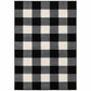 HomeRoots 10’ x 13’ Monochromatic Gingham Pattern Indoor Area Rug