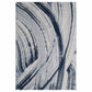 HomeRoots 10' x 13' Navy Ivory Abstract Strokes Modern Area Rug