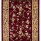 HomeRoots 10 x 13' Red Beige Machine Woven Floral Traditional Indoor Area Rug