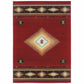 HomeRoots 10' x 13' Red and Beige Ikat Pattern Area Rug