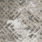 HomeRoots 10' x 13' Sand Silver Machine Woven Geometric Indoor Area Rug