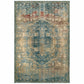 HomeRoots 10' x 13' Sand and Blue Distressed Indoor Area Rug