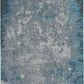 HomeRoots 10' x 13' Silver Blue Machine Woven Abstract Smudge Indoor Area Rug