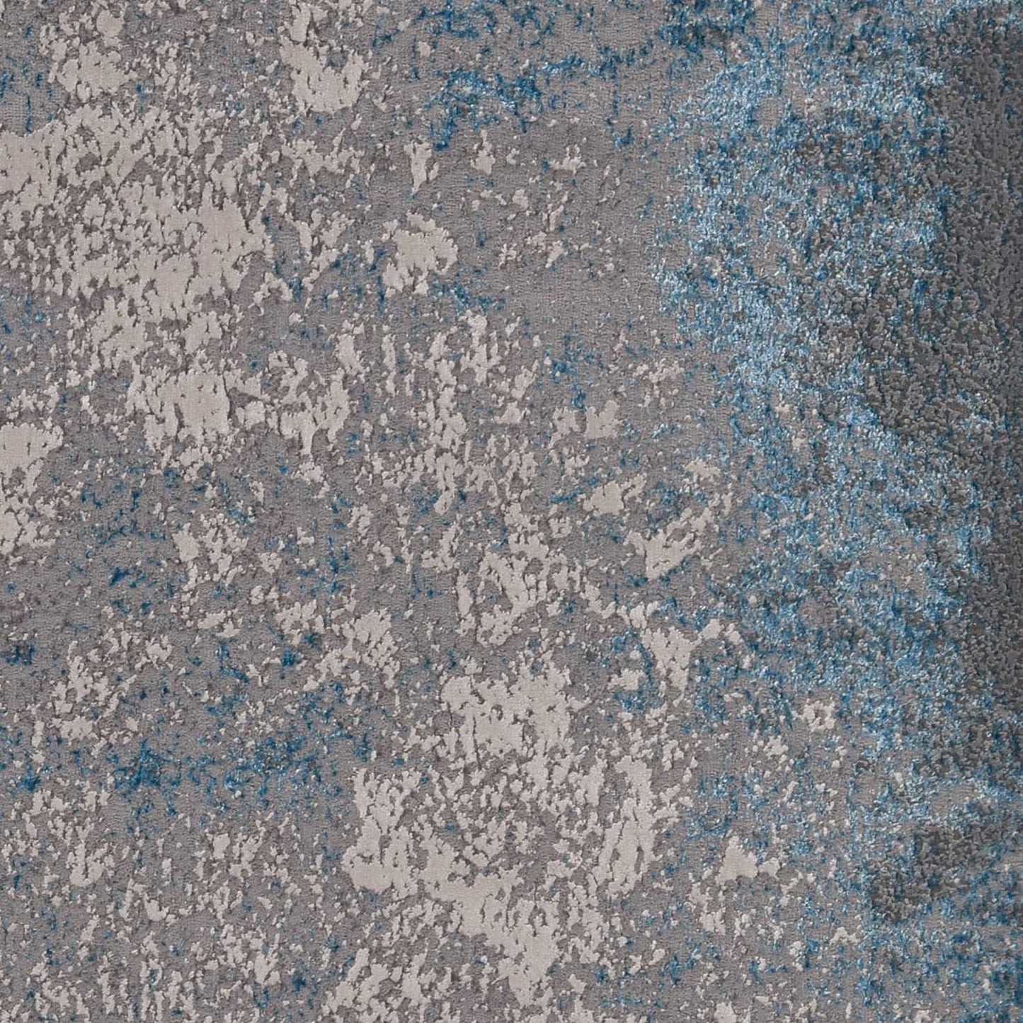 HomeRoots 10' x 13' Silver Blue Machine Woven Abstract Smudge Indoor Area Rug