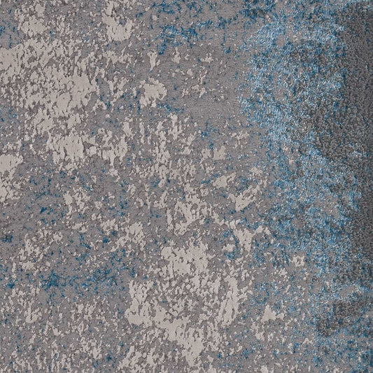 HomeRoots 10' x 13' Silver Blue Machine Woven Abstract Smudge Indoor Area Rug