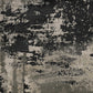 HomeRoots 10' x 13' Silver Charcoal Machine Woven Abstract Paint Splatter Indoor Area Rug