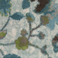 HomeRoots 10' x 13' Teal Blue Machine Woven Floral Indoor Area Rug