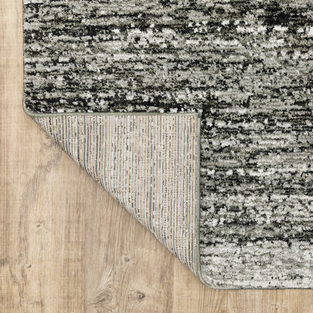 HomeRoots 10' x 14' Ash and Slate Abstract Area Rug