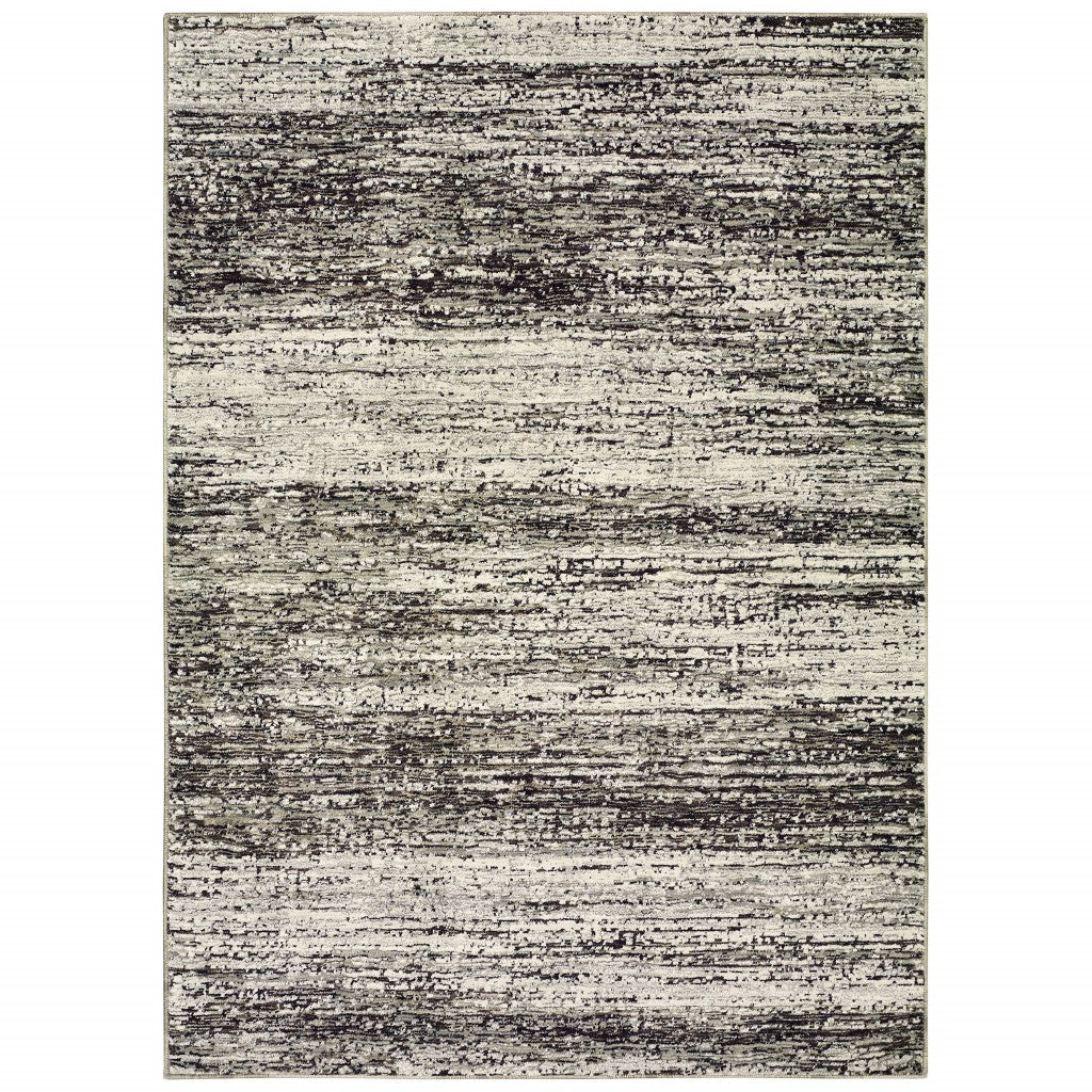 HomeRoots 10' x 14' Ash and Slate Abstract Area Rug