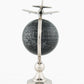 HomeRoots 10" x 8.5" x 18" Airplane On Globe With Brass Stand