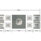 HomeRoots 101" x 49" x 45" Brown Square Outdoor Dining Set With Beige Cushions in Set of Nine