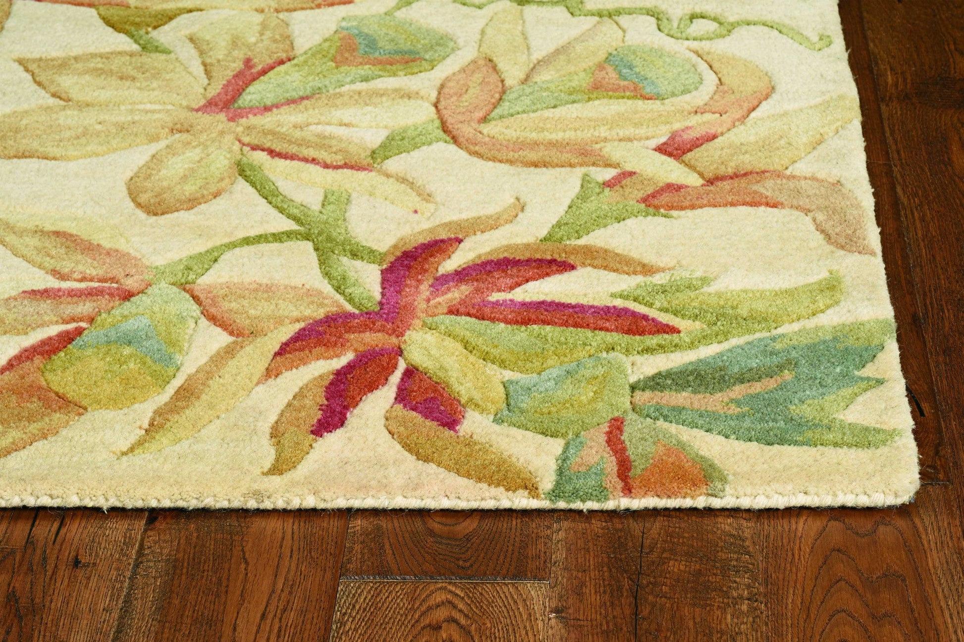 HomeRoots 102" x 138" Ivory Wool Rug