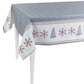 HomeRoots 104" Merry Christmas Printed Rectangle Tablecloth in Grey