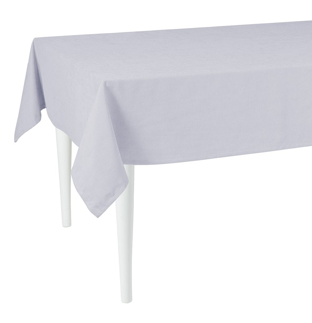 HomeRoots 104" Merry Christmas Rectangle Tablecloth in Grey
