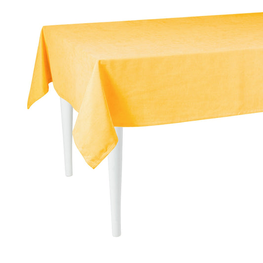 HomeRoots 104" Merry Christmas Rectangle Tablecloth in Yellow