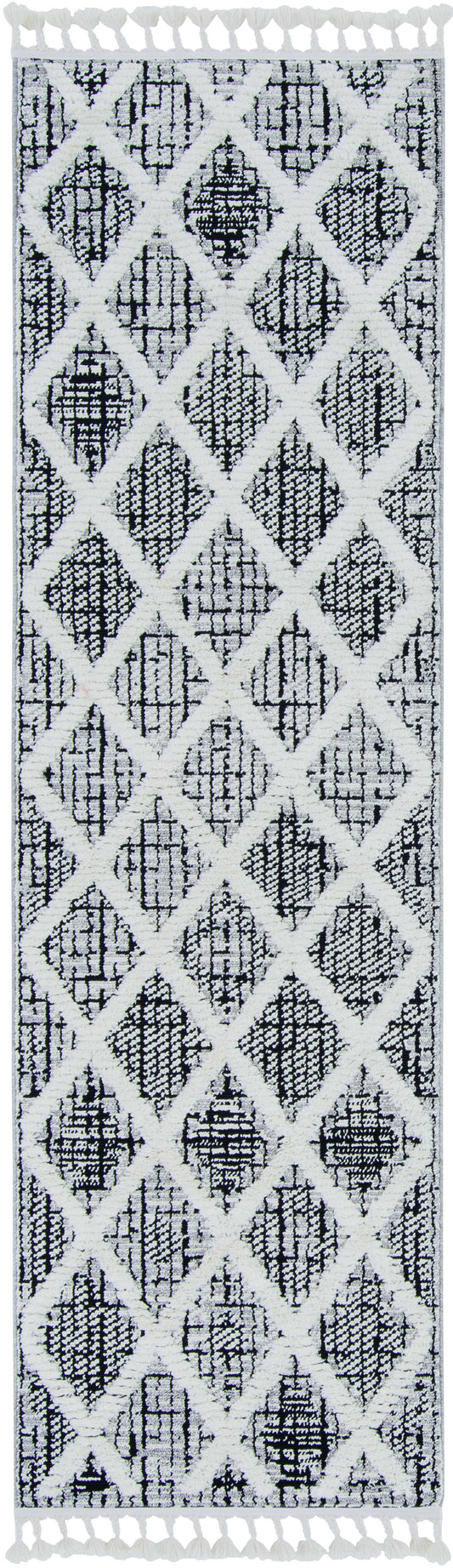 HomeRoots 105" x 156" Charcoal Polyester Rug