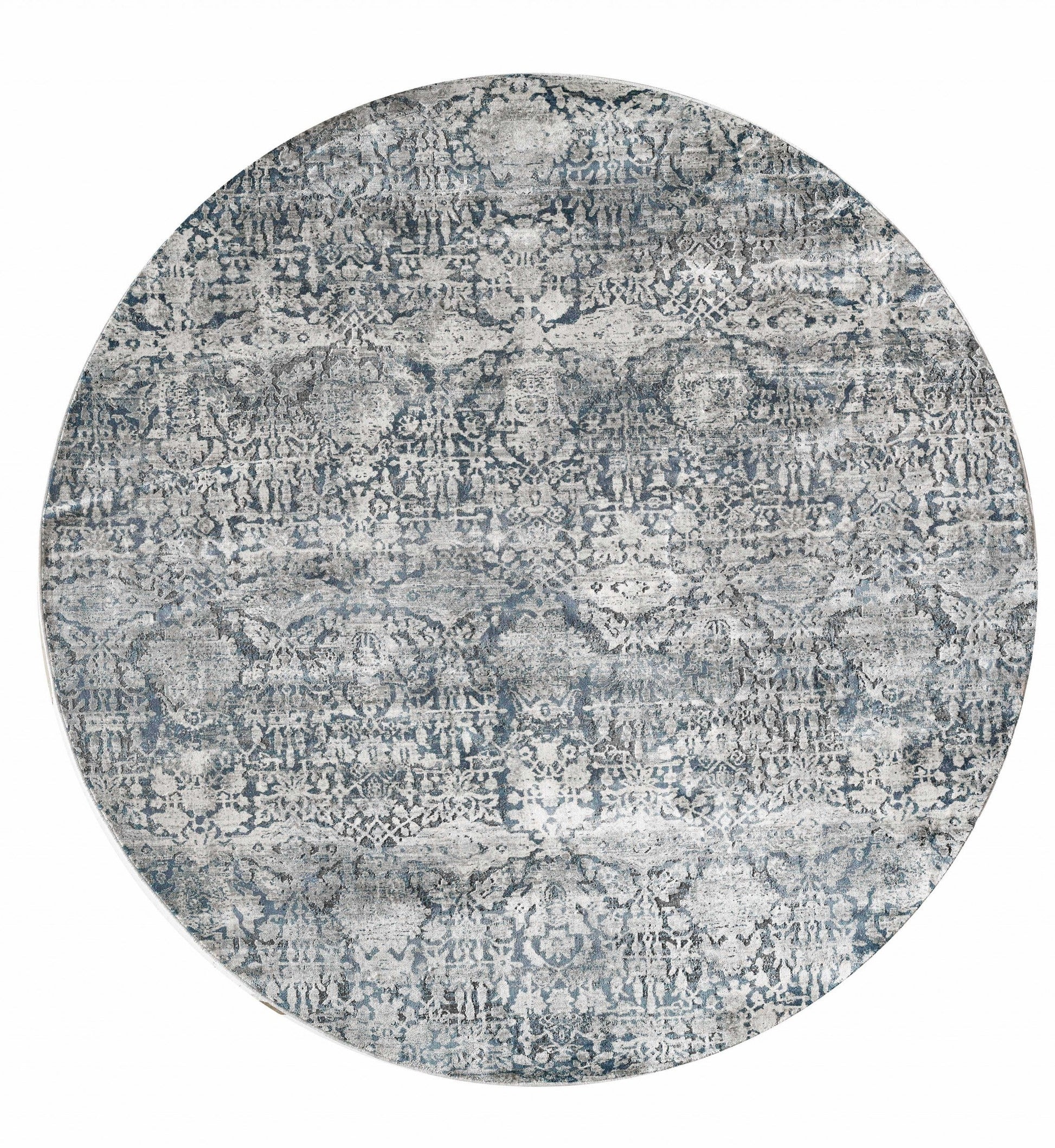 HomeRoots 105" x 156" Teal Polyester or Viscose Rug