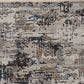 HomeRoots 106" x 158" Grey Polyester Rug