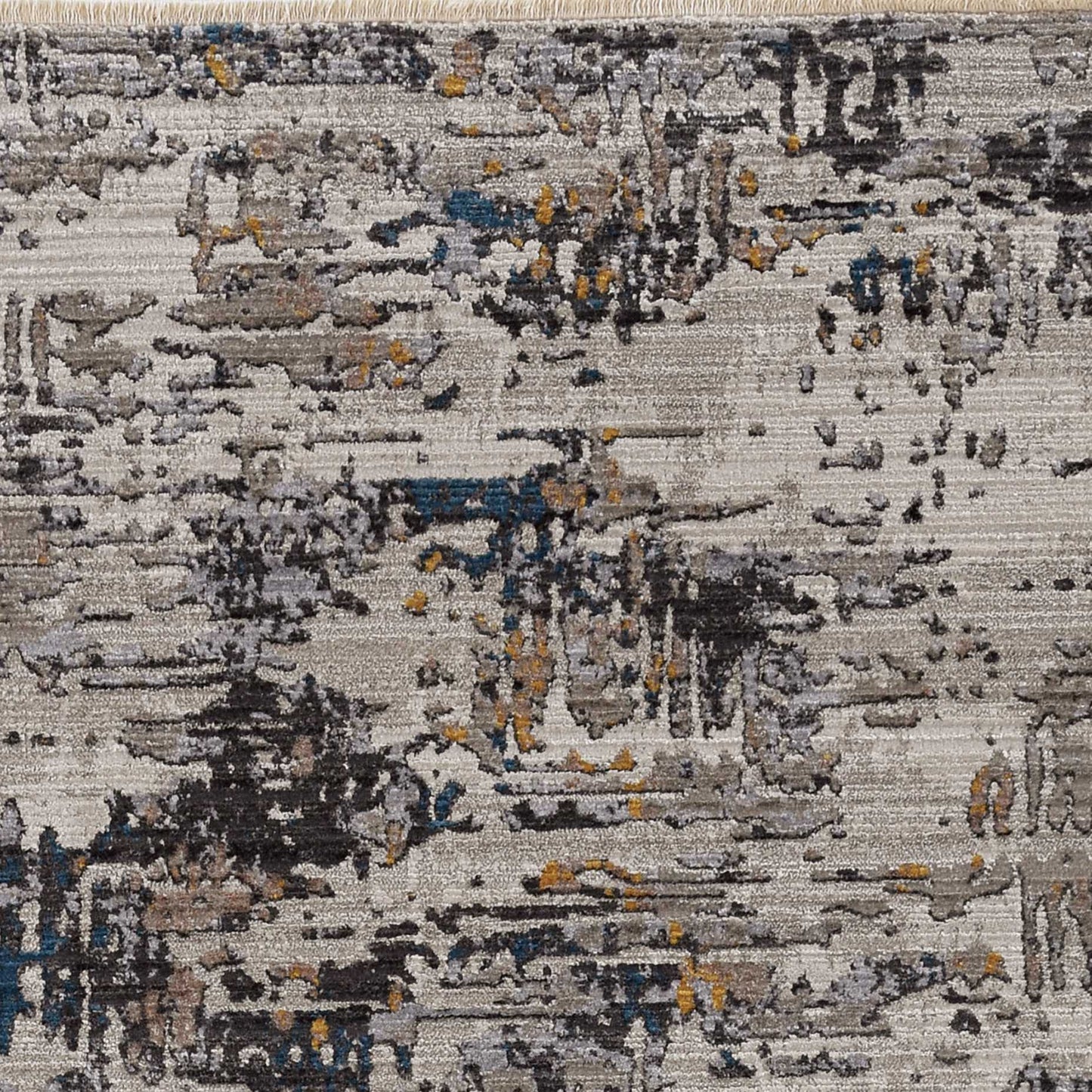 HomeRoots 106" x 158" Grey Polyester Rug