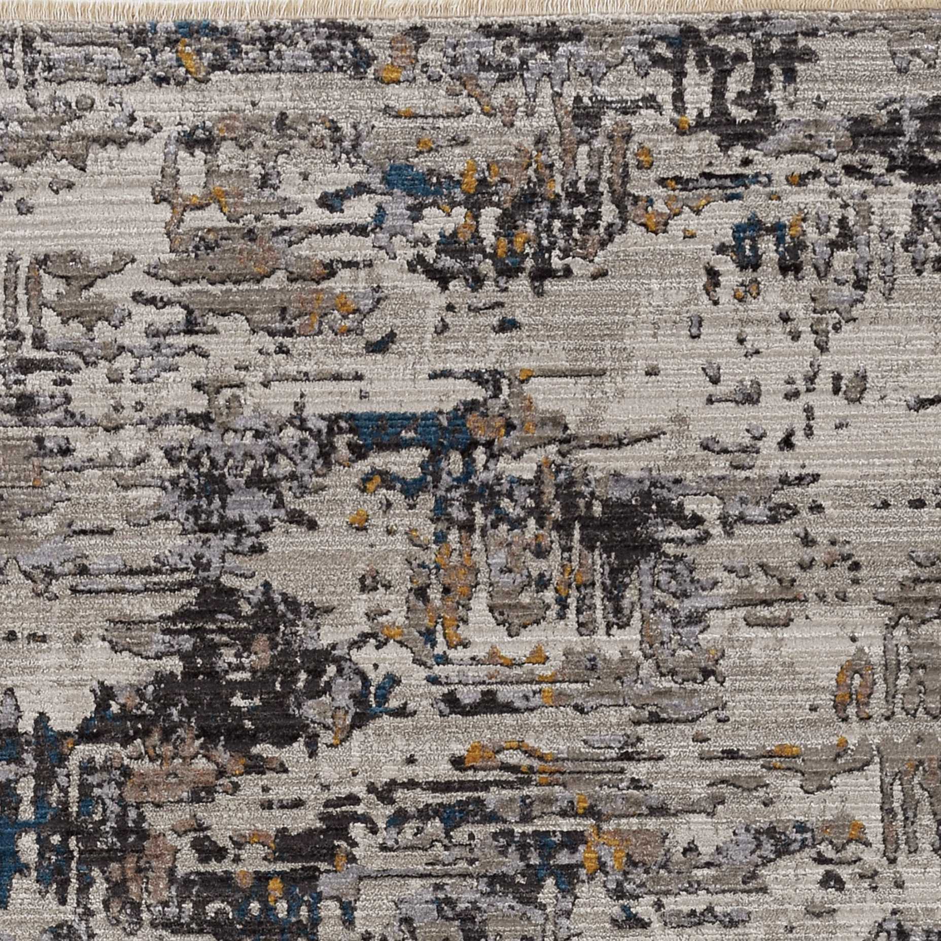 HomeRoots 106" x 158" Grey Polyester Rug