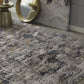 HomeRoots 106" x 158" Grey Polyester Rug