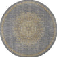HomeRoots 108 x 108 Slate Grey Wool Rug